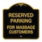 Signmission Designer Series Sign-For Massage Customers, Black & Gold Aluminum Sign, 18" x 18", BG-1818-23946 A-DES-BG-1818-23946 - alternate 1